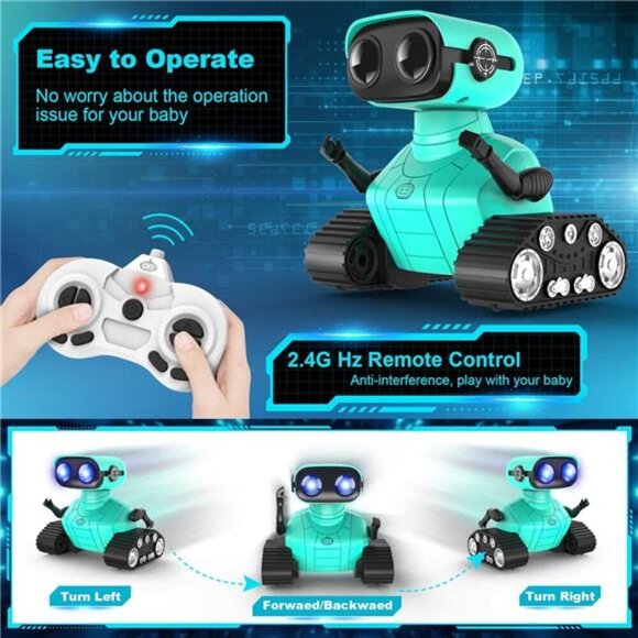Robot Toys - Kids Toys Rechargeable RC Robots, Remote Control Toy - Picture 4 of 6